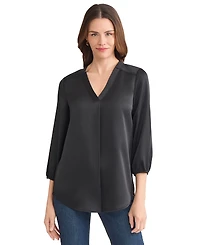 Jones New York Women's V-Neck 3/4 Sleeve Top