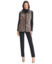 Jones New York Women's Zip-Front Quilted Vest Jacket