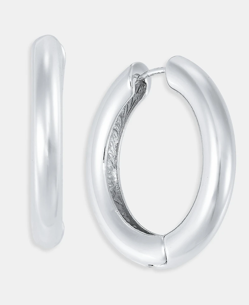 On 34th Medium Silver-Tone Hoop Earrings, Macy's Exclusive
