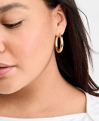On 34th Medium Gold-Tone Hoop Earrings, Macy's Exclusive