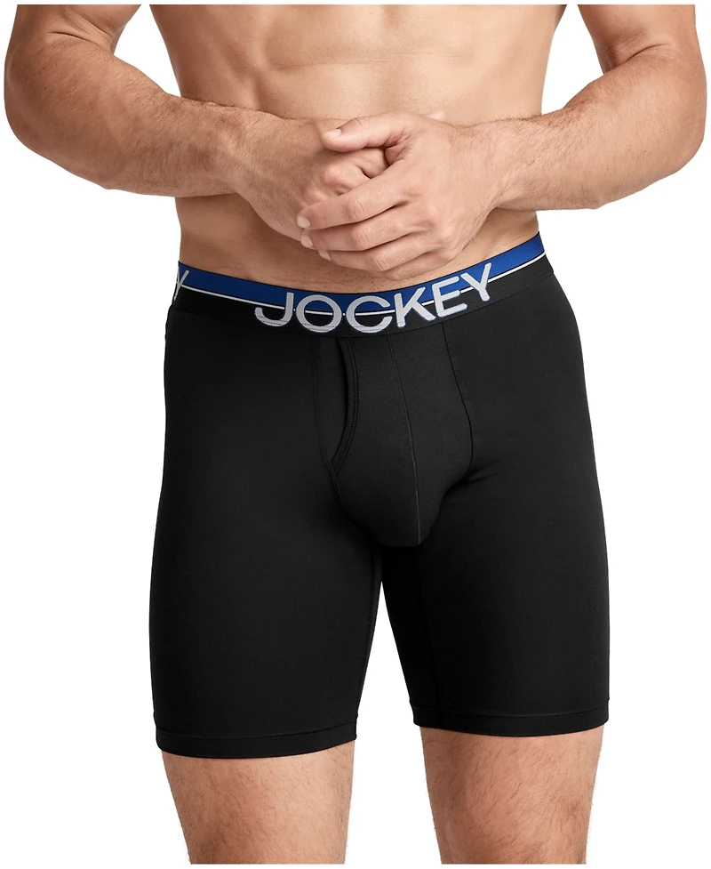 Jockey Men's 2-Pack Infinite Cool Long Leg Boxer Briefs