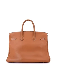 Pre-Owned Hermes Birkin 35 Handbag Brown Clemence with Gold Hardware