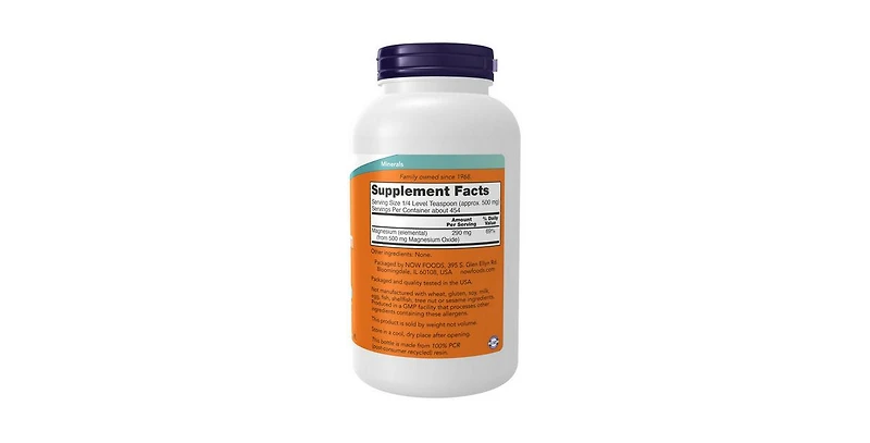 Now Foods Magnesium Oxide Powder ,8 Oz