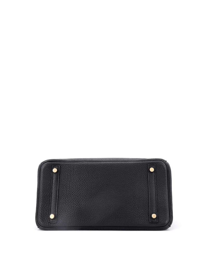 Pre-Owned Hermes Birkin Handbag Clemence with Gold Hardware