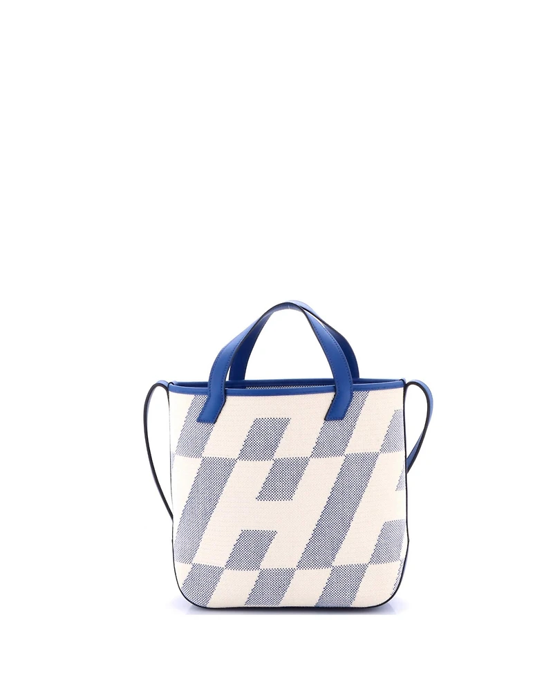 Pre-Owned Hermes 27 Cabas H en Biais Tote Canvas with Leather