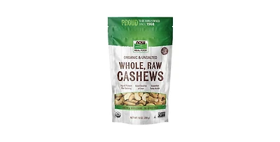 Now Foods Whole Raw Certified Cashews ,10 oz