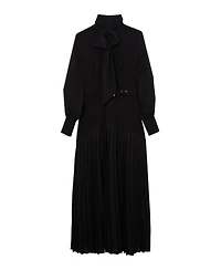 Karen Millen Jersey Ponte Georgette Mix Midi Dress