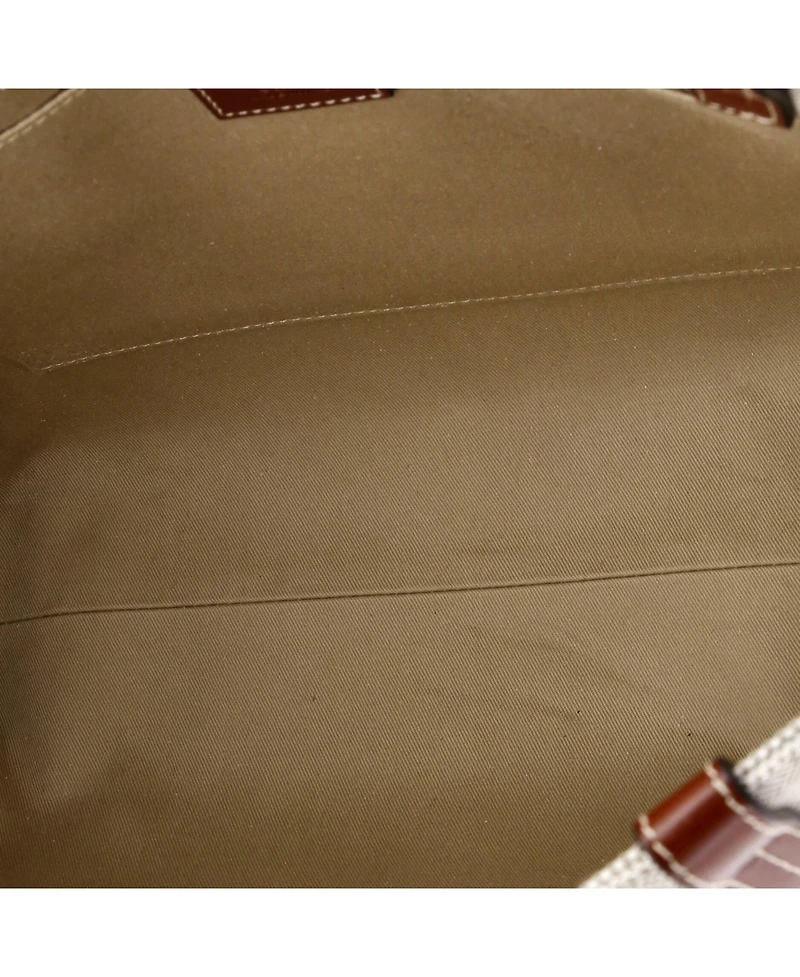 Pre-Owned Chloe Medium Woody Tote Canvas with Leather