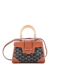 Pre-Owned Goyard Mini Saigon Top Handle Bag Coated Canvas with Leather