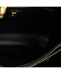 Pre-Owned Salvatore Ferragamo East West Trifolio Shoulder Bag Leather