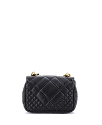 Pre-Owned Versace Small Medusa Padlock Icon Flap Bag Quilted Leather