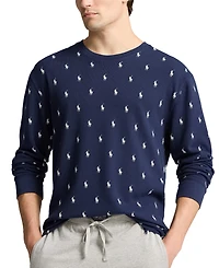 Polo Ralph Lauren Men's Thermal Printed Long Sleeve Pajama Shirt