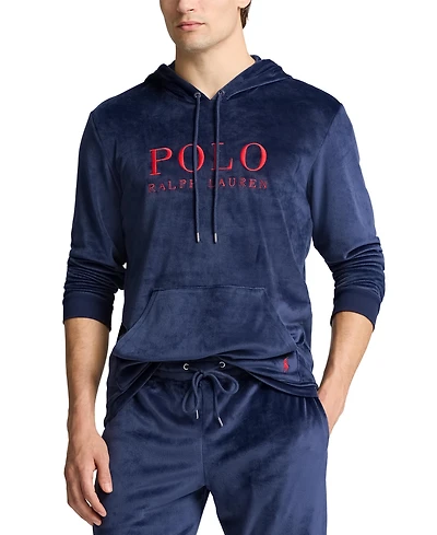 Polo Ralph Lauren Men's Plush Velour Long Sleeve Regular Fit Pajama Hoodie