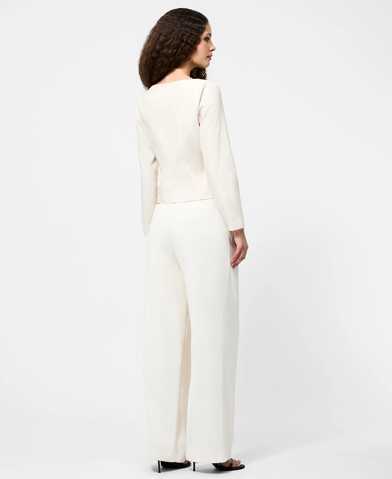French Connection Women's Long Sleeve Poplin Top