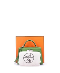 Pre-Owned Hermes Kelly Handbag Epsom with Palladium Hardware
