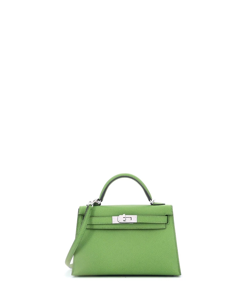 Pre-Owned Hermes Kelly Handbag Epsom with Palladium Hardware