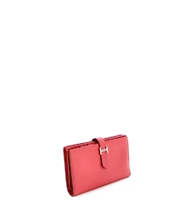 Pre-Owned Hermes Long Bearn Wallet Chevre Mysore
