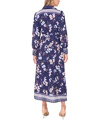 Vince Camuto Women's Tie-Waist Long Sleeve Shirtdress