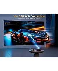 Elephas intelligent mini projector with WiFi and Bluetooth, 1080p support for tripod projector