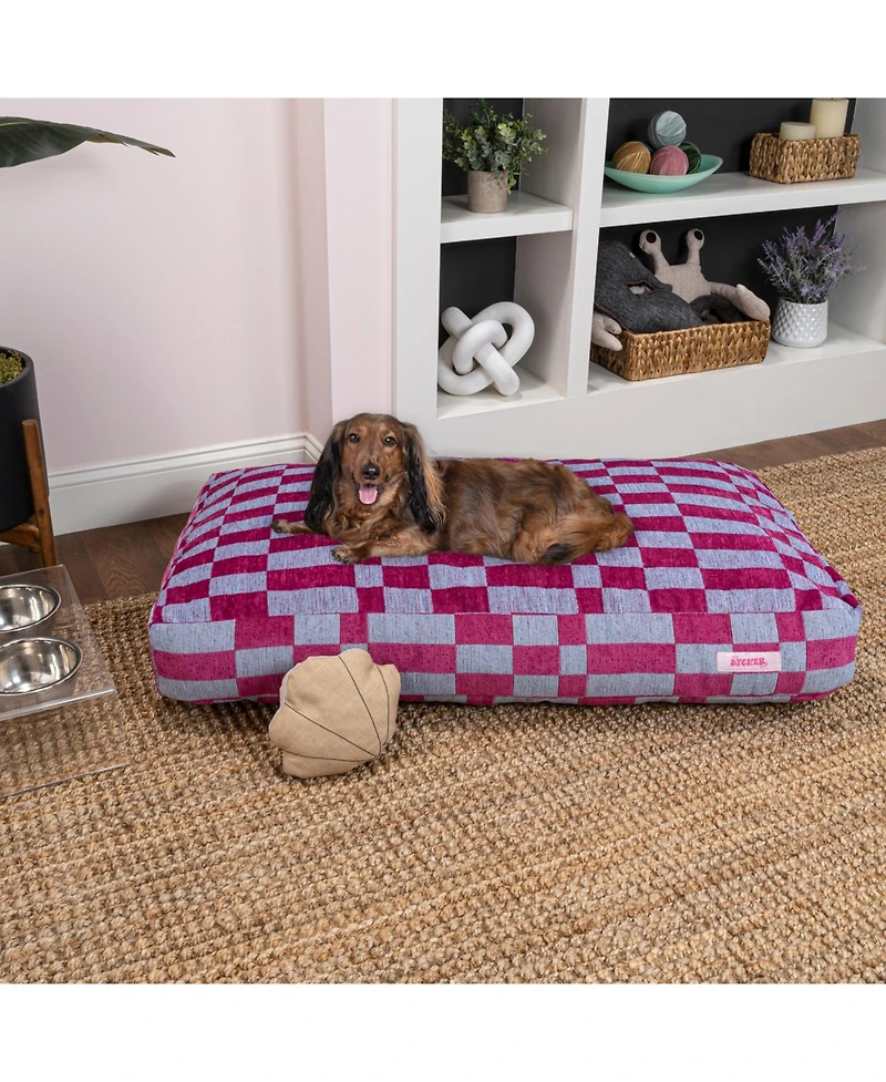 The Licker Store MabelDesigner Modern Ultra Soft Reversible Plush Rectangular Pet Bed with Washable Cover