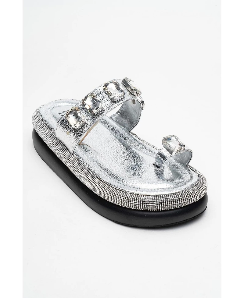 Prologue Shoes Evans Jeweled Platform Sandal (Women)