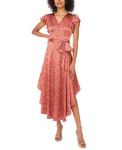 Vince Camuto Women's Flutter Sleeve Short Dress