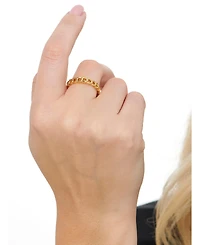 Devata Curb Link Ring Gold Plated Sterling Silver