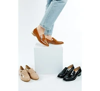 Rag & Co Patent Pleather Penny Loafers Women