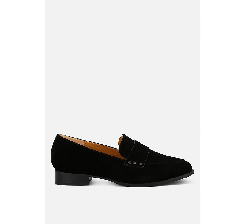 Studded Suede Loafers Women