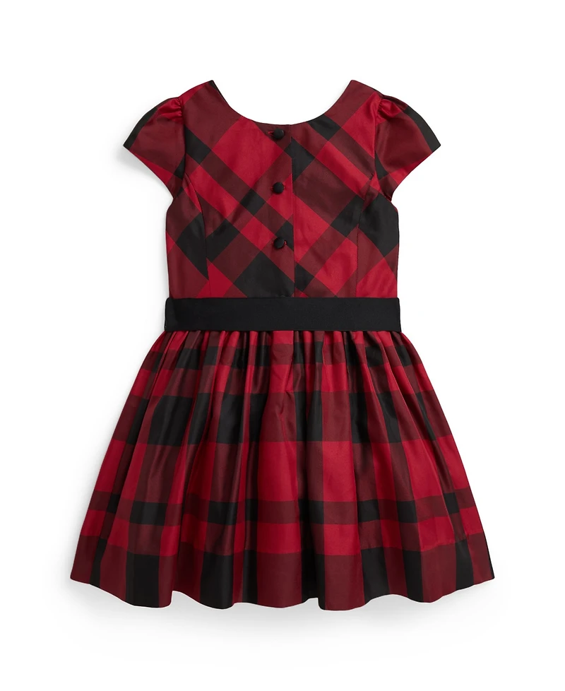 Polo Ralph Lauren Girls 2T-6X Plaid Short Sleeve Dress