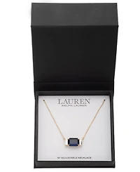 Lauren Ralph Glass Stone Pendant Necklace