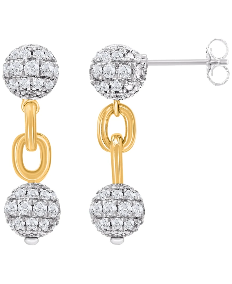 Macy's Diamond Drop Earrings (1 ct. t.w.) in 14K Yellow Gold