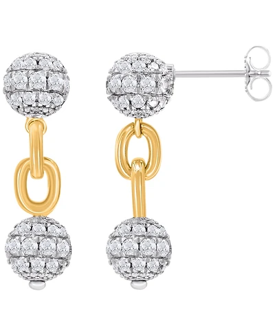 Macy's Diamond Drop Earrings (1 ct. t.w.) in 14K Yellow Gold