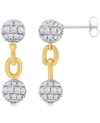 Macy's Diamond Drop Earrings (1 ct. t.w.) in 14K Yellow Gold