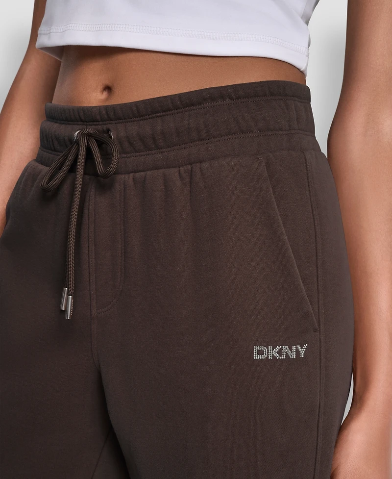 Dkny Sport Women's Studded-Logo Cargo Joggers