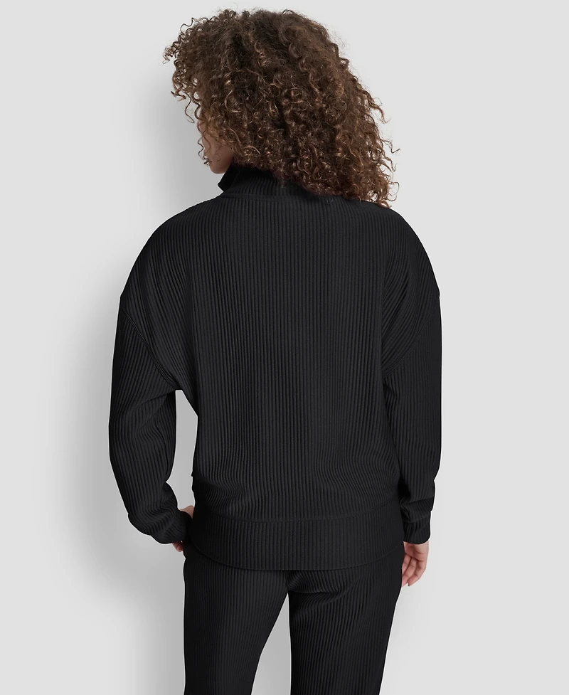 Dkny Women's Tech Ottoman Half-Zip Mock Neck Sweatshirt