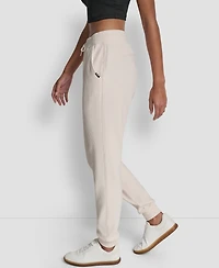 Dkny Women's Tech Ottoman Cuffed High Rise Joggers