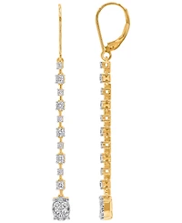 Macy's Diamond Long Drop Earrings (1 ct. t.w.) in 14K Yellow Gold