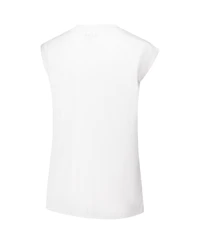 Wear by Erin Andrews Women's White Seattle Seahawks Checker Muscle Tank Top