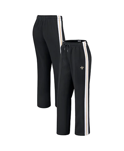 Wear by Erin Andrews Women's Black New Orleans Saints Color Block Straight Leg Pants