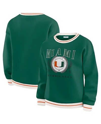 Wear by Erin Andrews Women'sGreen Miami Hurricanes Seal Sweatshirt