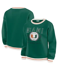 Wear by Erin Andrews Women'sGreen Miami Hurricanes Seal Sweatshirt