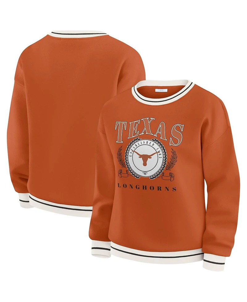 Wear by Erin Andrews Women'sTexas Orange Texas Longhorns Seal Sweatshirt
