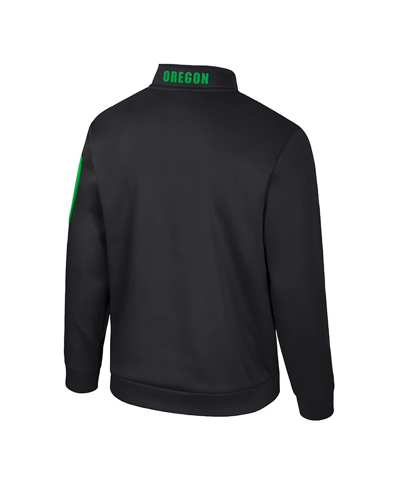 Colosseum Men's Black Oregon Ducks Mainframe Quarter-Zip Fleece Jacket