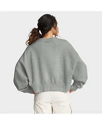 Nike Women'sHeather Gray Texas Longhorns Oversized Phoenix Arch Pullover Sweatshirt