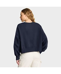 Nike Women'sNavy West Virginia Mountaineers Oversized Phoenix Arch Pullover Sweatshirt