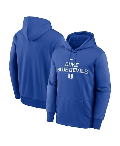 Nike Men's Royal Duke Blue Devils Team Stacked Performance Pullover Hoodie