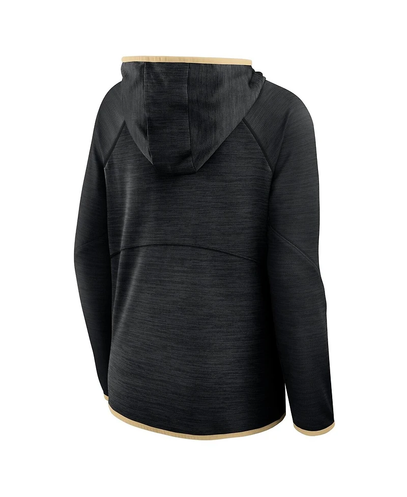 Fanatics Women's Black New Orleans Saints Redzone End Around Pass Raglan Full-Zip Hoodie