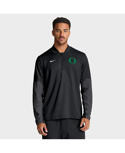 Nike Men's Black Oregon Ducks One Goal Performance Half-Zip Pullover Hoodie