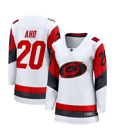 Fanatics WoFanatics Men'sSebastian Aho White Carolina Hurricanes Away Breakaway Jersey